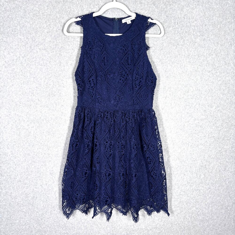 Francescas Dress Medium Crochet Lace‎ Cottage Coquette Feminine Skater Soft Girl